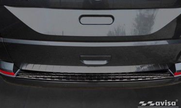 Накладка бортика заднего бампера Volkswagen Transporter T6 черная фото