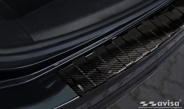 Карбоновая накладка на бортик заднего бампера Seat Alhambra II фото