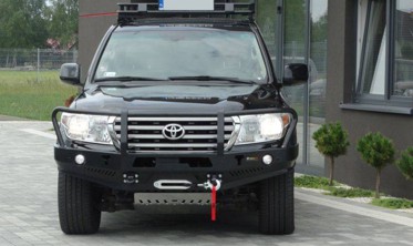 Защитная дуга для силового бампера Toyota Land Cruiser J200 фото