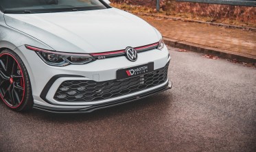 Диффузор тюнинговый под передний бампер VW Golf 8 GTI / R-Line вер.4 фото