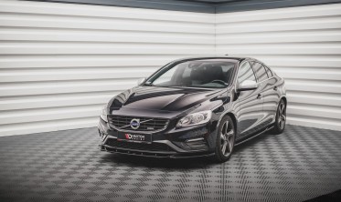 Тюнинг накладка переднего бампера Volvo S60 R-design MK2 рестайл вер.2 фото