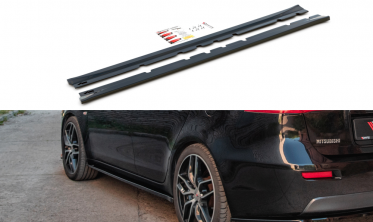 Накладки под боковые пороги Mitsubishi Lancer X фото