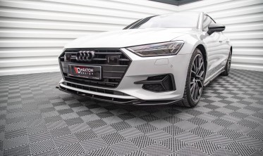 Тюнінговий дифузор (накладка) переднього бампера Audi A7 C8 вер. 1 фото