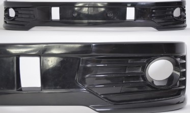 Накладка переднего бампера VW T5 в стиле Sportline (рестайл) фото