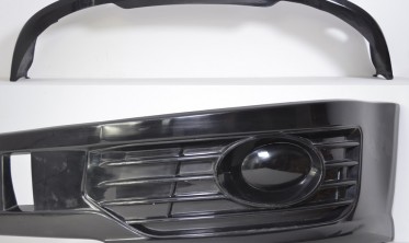 Накладка переднего бампера VW T5 в стиле Sportline (рестайл) фото