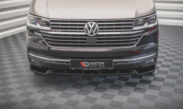 Тюнинговый диффузор (накладка) переднего бампера Volkswagen T6 рестайл вер. 1 фото
