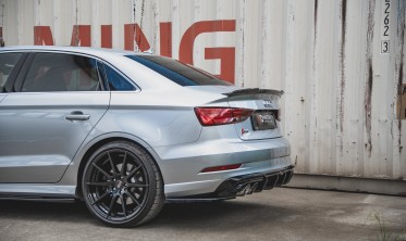 Бічні накладки під задній бампер Audi S3 седан 8V рестайл вер. 2 фото