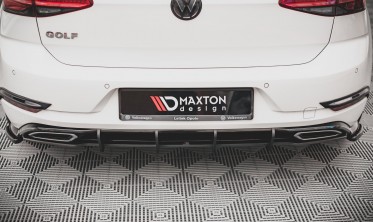 Центральный диффузор заднего бампера Racing VW Golf MK7 FL R-Line фото