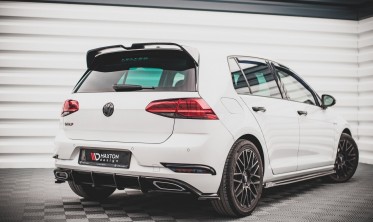 Центральный диффузор заднего бампера Racing VW Golf MK7 FL R-Line фото