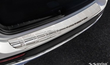 Накладка на бортик заднего бампера из нержавейки Mercedes GLB X247 фото
