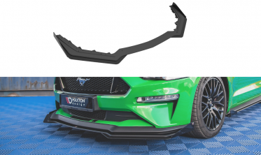 Дифузор під передній бампер із накладками Street pro Ford Mustang MK6 рест. GT фото