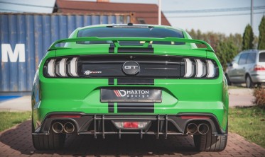 Диффузор под задний бампер с вертикальными ребрами Street pro Ford Mustang MK6 рест. GT фото