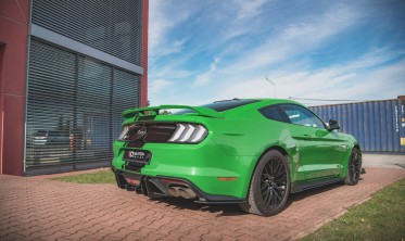Диффузор под задний бампер с вертикальными ребрами Street pro Ford Mustang MK6 рест. GT фото