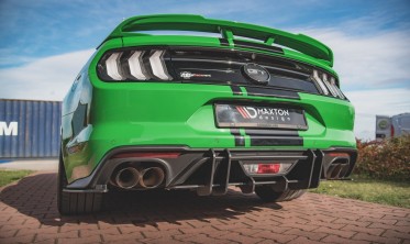 Диффузор под задний бампер с вертикальными ребрами Street pro Ford Mustang MK6 рест. GT фото