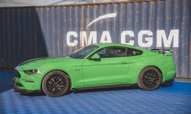 Лістви (накладки) під пороги з накладками Street pro Ford Mustang MK6 FL GT фото