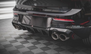 Тюнинговая накладка заднего бампера VW Golf VIII R вер. 1 фото