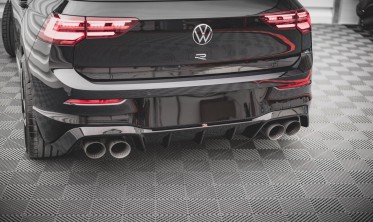 Тюнинговая накладка заднего бампера VW Golf VIII R вер. 1 фото