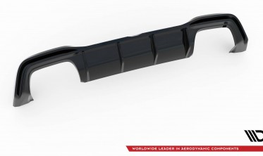 Тюнінговий дифузор заднього бампера з вертикальними ребрами VW Golf VIII R вер. 2 фото