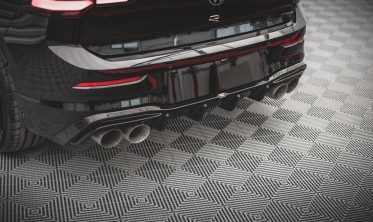 Тюнінговий дифузор заднього бампера з вертикальними ребрами VW Golf VIII R вер. 2 фото