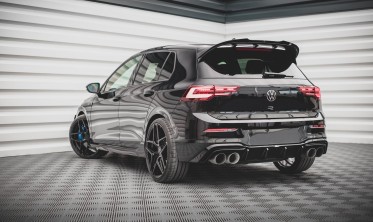 Тюнінговий дифузор заднього бампера з вертикальними ребрами VW Golf VIII R вер. 2 фото