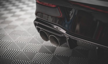Тюнінговий дифузор заднього бампера з вертикальними ребрами VW Golf VIII R вер. 2 фото