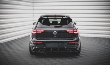 Центральная вставка для заднего бампера с вертикальными ребрами STREET PRO Volkswagen Golf R MK8 фото