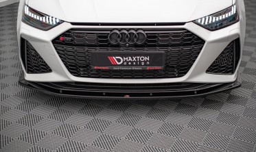 Диффузор (накладка) под передний бампер Audi RS6 C8 / RS7 C8 вер.2 фото