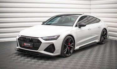 Диффузор (накладка) под передний бампер Audi RS6 C8 / RS7 C8 вер.2 фото