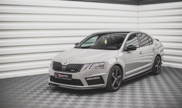 Тюнінговий спойлер під передній бампер Skoda Octavia MK3 рестайл версія RS фото
