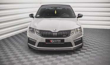 Тюнінговий спойлер під передній бампер Skoda Octavia MK3 рестайл версія RS фото