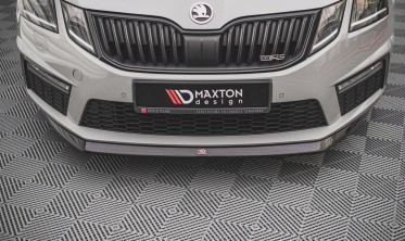 Тюнінговий спойлер під передній бампер Skoda Octavia MK3 рестайл версія RS фото