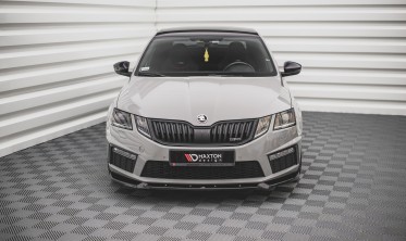 Тюнинговый диффузор под передний бампер Skoda Octavia MK3 FL версия RS вар. 2 фото