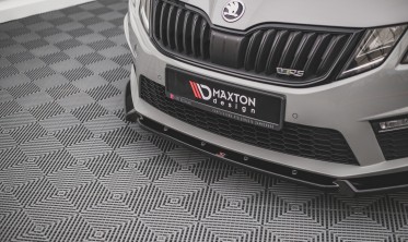 Тюнинговый диффузор под передний бампер Skoda Octavia MK3 FL версия RS вар. 2 фото