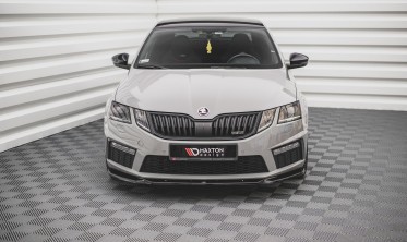 Накладка під передній бампер Skoda OctaviaMK3 RS рестайл вер. 3 фото