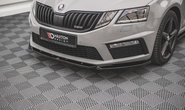Накладка під передній бампер Skoda OctaviaMK3 RS рестайл вер. 3 фото