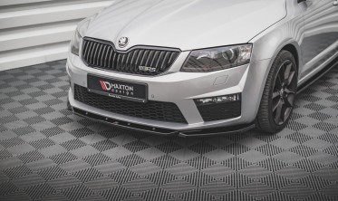 Тюнінговий спойлер переднього бампера Skoda Octavia 3 RS дорестайл вер. 4 фото