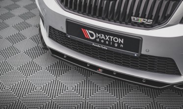 Тюнінговий спойлер переднього бампера Skoda Octavia 3 RS дорестайл вер. 4 фото