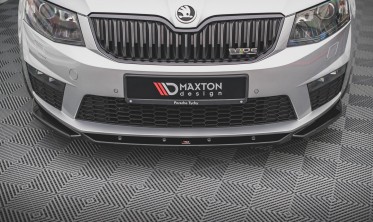 Тюнінговий спойлер переднього бампера Skoda Octavia 3 RS дорестайл вер. 4 фото