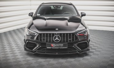 Тюнинговый диффузор под передний бампер Mercedes AMG CLA 45 Aero C118 вер. 2 фото