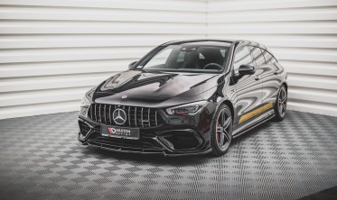 Тюнинговый диффузор под передний бампер Mercedes AMG CLA 45 Aero C118 вер. 2 фото