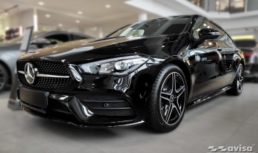 Защитная планка на задний бампер Mercedes CLA II Shooting Brake X118, черная фото