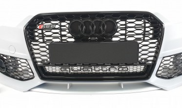 тюнинговый передний бампер в стиле RS Audi A6 C7 рестайл  фото