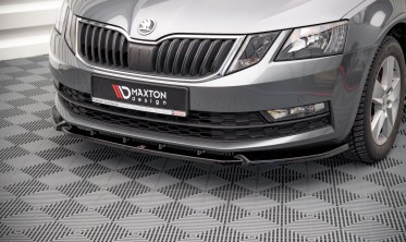Тюнинговый диффузор переднего бампера Skoda Octavia MK3 рестайл вер. 1 фото