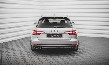 Тюнінгова накладка заднього бампера Audi A4 B9 S-line вер. 2 фото