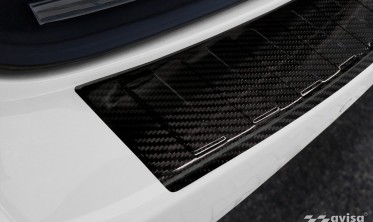 защитная накладка на задний бампер Porsche Cayenne 2, карбон фото