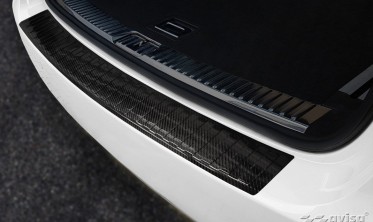 защитная накладка на задний бампер Porsche Cayenne 2, карбон фото