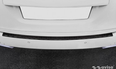 защитная накладка на задний бампер Porsche Cayenne 2, карбон фото