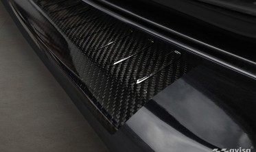 Защитная планка на задний бампер Mercedes E Klasa W212 T-Model (Kombi), карбон фото