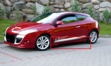 накладки на пороги Renault Megane III фото
