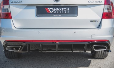 Диффузор заднего бампера SKODA OCTAVIA RS MK3 / MK3 FL глянцевый фото